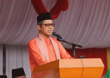 Gubernur Sumatera Barat Irwan Prayitno saat memberi sambutan.