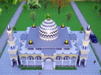 Maket Masjid Al Muttaqin Muhammadiyah.