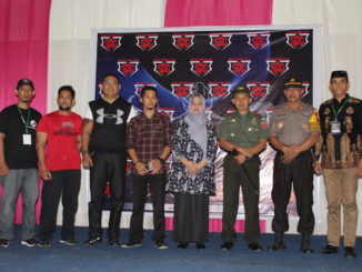 Wabup Hj. A. Kartini Ottong bersama Dandim, Kapolres, Ketua KONI dan panitia Kejuaraan Ponco se Sulsel.