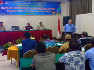 Wakil Gubernur Sumatera Barat Nasrul Abit pada saat membuka Bimbingan Teknis SPAB.