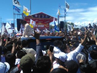 Suasana saat kampanye akbar berlangsung.