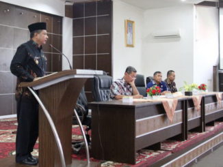 Wabub Yulfadri Nurdin saat memberi sambutan.