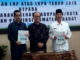 Ketua DPRD dan Bupati Pasaman, Yusuf Lubis bersama Kepala BPK RI Perwakilan Sumbar.