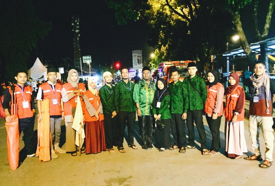 Relawan PMI Kota Solok pada malam pembukaan MTQ Nasional Tingkat Sumbar ke 28.
