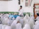 Hendra Kurniawan sambutan pada wirid bulanan Rawiya di Masjid Raya Languang Kecamatan Rao Utara,