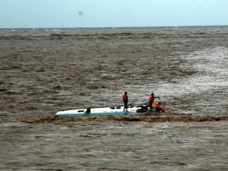 Penyelamatan kecelakaan di laut.