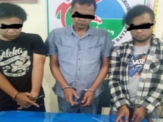 Tiga pelaku penyalahgunaan narkoba yang diringkus Polres Tanah Datar.