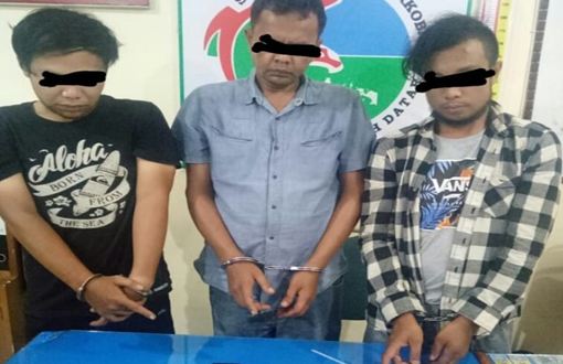 Tiga pelaku penyalahgunaan narkoba yang diringkus Polres Tanah Datar.