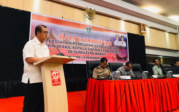 Wagub Nasrul Abit saat memberi sambutan.