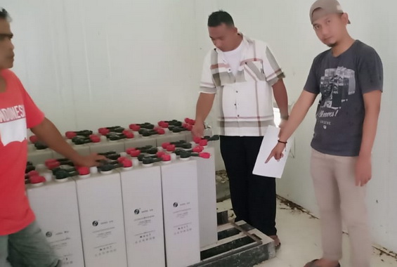 Aki PLTS yang dicuri dua pemuda Jorok Kipek.