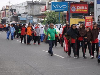 Gerak jalan santai dalam memperingati HAB Kemenag Kota Payakumbuh.