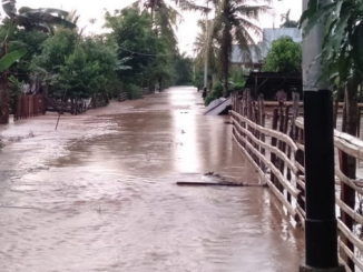 Kondisi luapan Sungai Batang Tapan, Pesisir Selatan