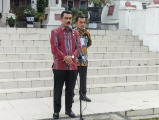 Sekdakab Widia Putra saat memberi sambutan.