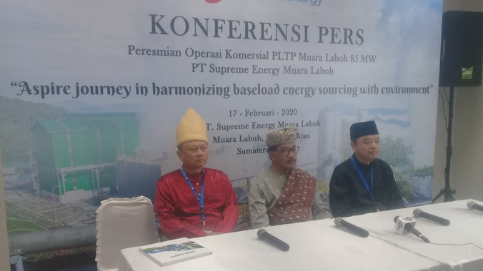 Konferensi pers peresmian PLTP Muaro Labuh
