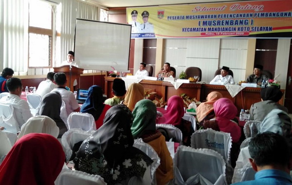 Musrenbang di Kec. MKS Kota Bukittinggi.