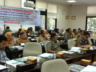 Suasana Seminar Trantibun Linmas yang diadakan Komisi I DPRD Sumbar,