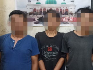 Tiga penjahat narkoba yang diringkus di Alahan Panjang.