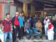 Anggota DPRD Kota Padang, Murikhwan dalam suasana istirahat usai melakukan penyemprotan cairan disinfektan di Kelurahan Parak Laweh Pulau Aia Nan XX.