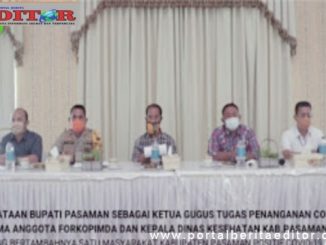 Pimpinan Gugus tugas percepatan penanggulangan Covid-19 Kabupaten Pasaman.