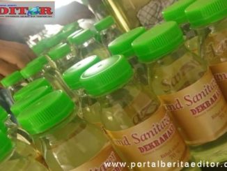 Hand Sanitizer produksi Dekranasda Kota Sawahlunto.