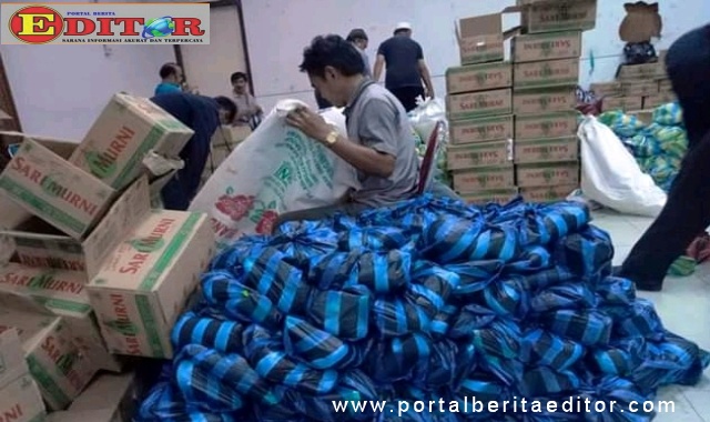 Sembako yang siap dibagikan.