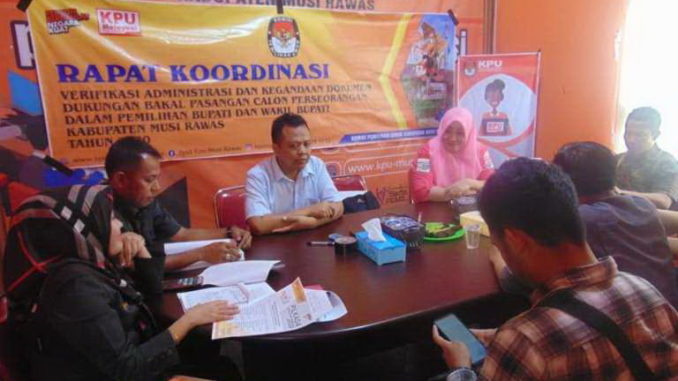 Rakor di KPU Kab. Musi Rawas.