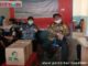 H. Febby, Dt. Bangso Nan putiah ketika memberikan sambutan dalam penyerahan bantuan.