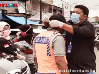 Haryadi saat penerapan protokol kesehatan di Kab. Pasaman.