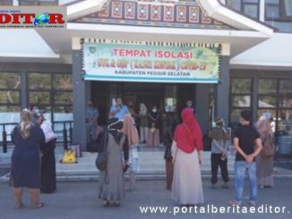 Pelepasan peserta karantina yang dinyatakan negatif covid 19.