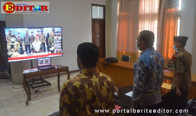 Penyerahan Opini WTP kepada Pemkab Solsel secara virtual.