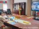 Rapat virtual di ruang kerja Gubernur Sumbar.