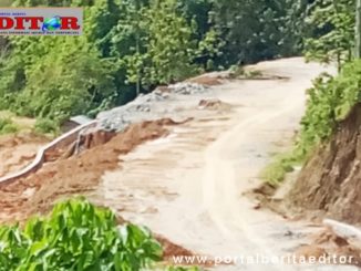 Salah satu ruas jalan 2 jalur Laing Kota Solok menunggu sentuhan propinsi Sumbar.