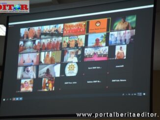 Pengukuhan Dharma Wanita Persatuan Provinsi Sumatera Barat secara online.