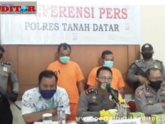 Waka Polres Tanah Datar Kompol Eridal,SH bersama Kabag Ops Kompol Ischak dan Kasat Reskrim AKP Purwanto.SH.