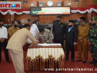 Penandatanganan Nota Kesepakatan KUA PPAS Perubahan Tahun anggaran 2020 .