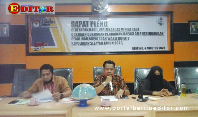 Rapat Pleno terbuka KPU Kep. Selayar.