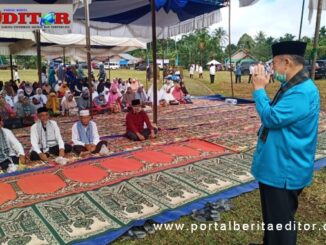Wagub Nasrul Abit saat memberi sambutan pada tabligh akbar di Limapuluh Kota.