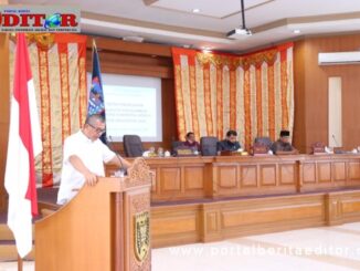 Wako payakumbuh tengah menyampaikan rancangan APBD-P tahun anggaran 2020.