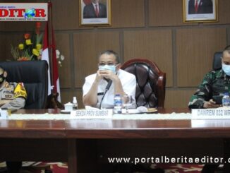 Alwis saat mengikuti Rakor dalam rangka kesiapan antisipasi penyebaran Covid-19.