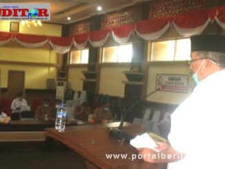 Bupati Gusmal saat memberi sambutan.