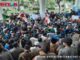 Demo mahasiswa di DPRD Tanah Datar.