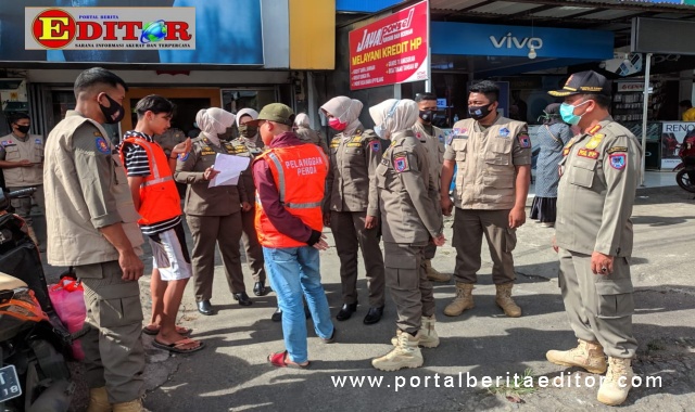 Penindakan pelanggar AKB di Payakumbuh.