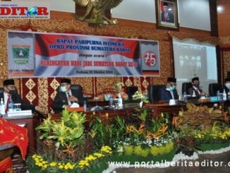 Rapat paripurna Istemewa DPRD Sumbar.