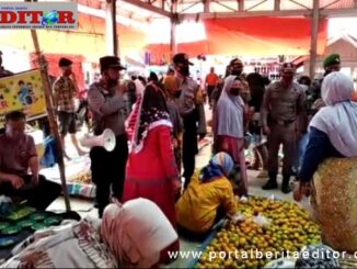 Sosialisasi protokol kesehatan dimasa pandemi Covid-19 di Muara Labuh.