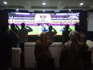 Pemko Bukittinggi ikuti upacara peringatan hari Pahlawan melalui virtual.