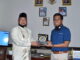 Tukar cendramata Wawako Erwin Yunas dan PJ.Bupati Bengkalis.