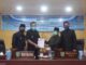 Wako Fadly Amran, wawako Asrul, bersama Wakil Ketua DPRD, Yulius Kaisar dan Imbral pada rapat pleno DPRD Padang Panjang.
