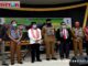 Walikota Fadly Amran foto bersama Purek-1 ISI, Dr. Andra Indra Sastera dan lainnya pada Kriya Ekspo#4 di PDIKM Padang Panjang.