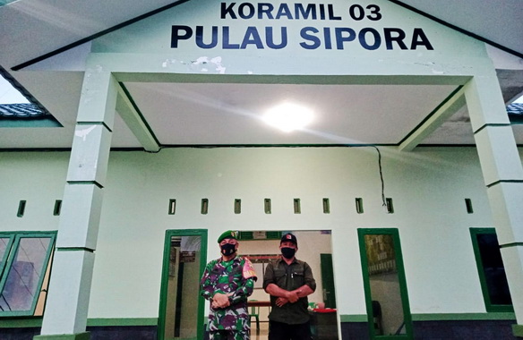 Silahturahmi Danramil 03 Sipora bersama awak Media kabupaten kepulauan Mentawai.