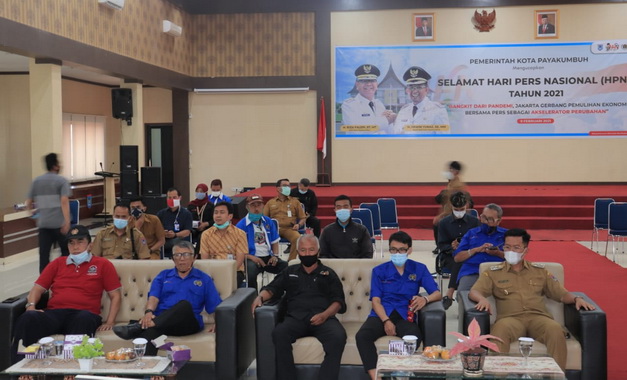 PWI dan Pemko Payakumbuh ikuti upacara puncak peringatan HPN secara virtual.